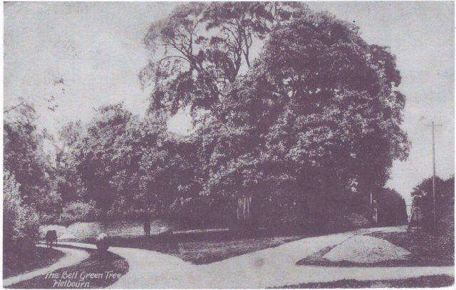 old photograph of The Bell Green, Welbourn